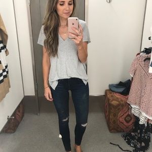 3 Lush Raw Edge Side Slit Tee bundle